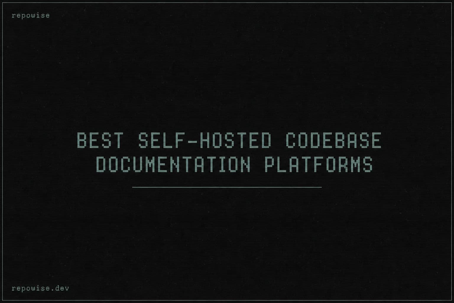 Best Self-Hosted Codebase Documentation Platforms