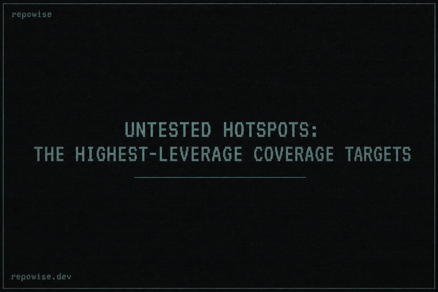 Untested Hotspots: The Highest-Leverage Coverage Targets